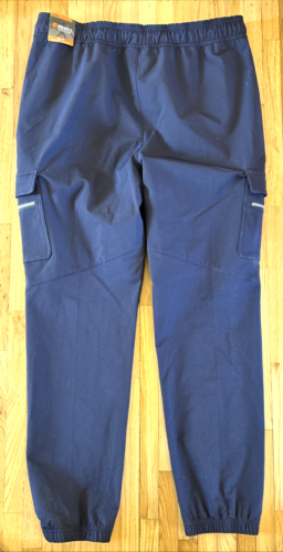NEW AND1 Basketball Pants Slim Fit Men's Large Blue Elastic Waist Pockets - Picture 2 of 8