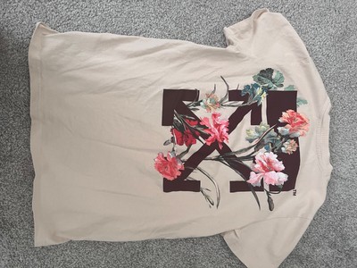 OFF-WHITE™FLOWERS CARRYOVER CASUAL TSHIRT ( Size XS Extra