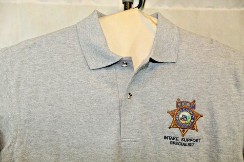 Sheriff polo shirts OUTER BANKS 100 % cotton gray size S, M & L brand new - Picture 3 of 5