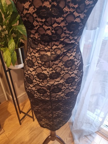 Amy Child's Black Lace Party Evening Cocktail Special Occasion Dress - Sz 12 - Picture 9 of 13