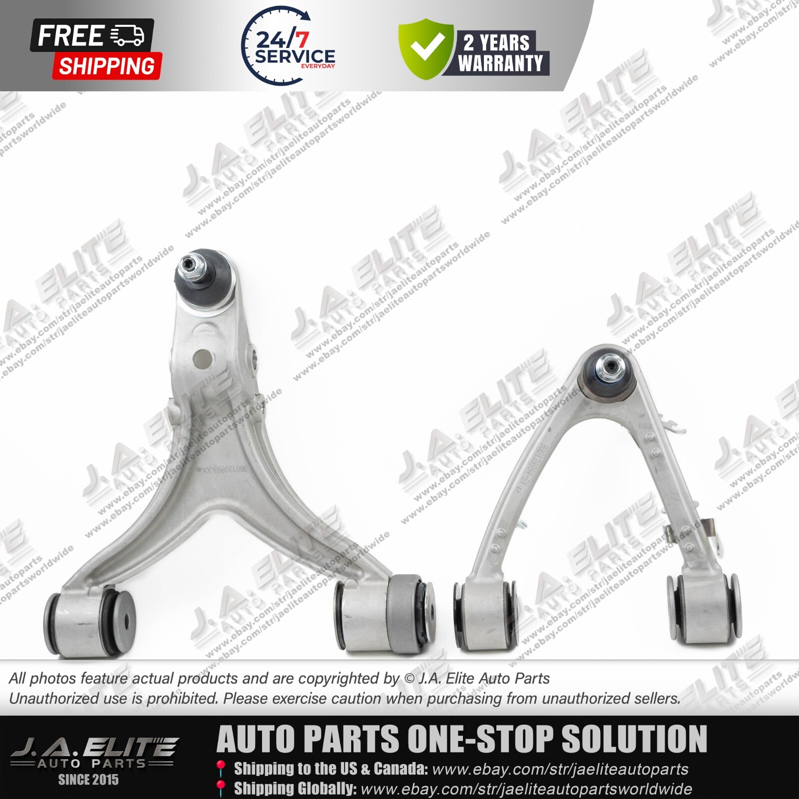 2pcs Front Left Upper Lower Control Arm Kit fit Maserati Quattroporte (06-08) GT