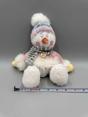 First & Main Christmas Snowman Flakes Plush 8” Stuffed Animal In Hat & Scarf - Picture 4 of 7