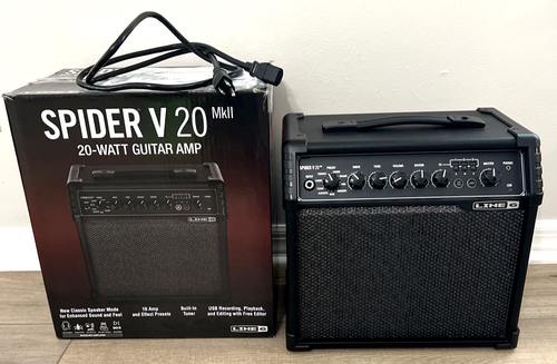 Line 6 Spider V 20 MKII 20-Watt Modeling Electric Guitar Combo Amp Black - Picture 2 of 24