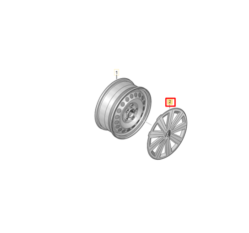 NEW GENUINE VOLKSWAGEN ID BUZZ STEEL RIM WHEEL TRIM CENTER HUB CAP COVER BLACK - Picture 3 of 3