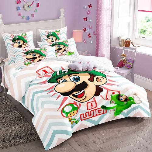 3D Cartoon Mario Series Digital Printed Duvet Cover Pillowcase Bedding - Picture 15 of 35