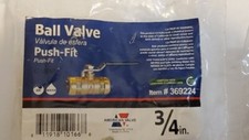 2 - American Valve 3/4" Push Fit Ball Valves