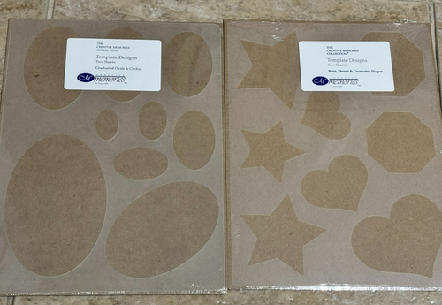 Creative Memories Menge 4 NEUE Vorlagen Kreise Ovale Sterne Herzen geometrisch ++