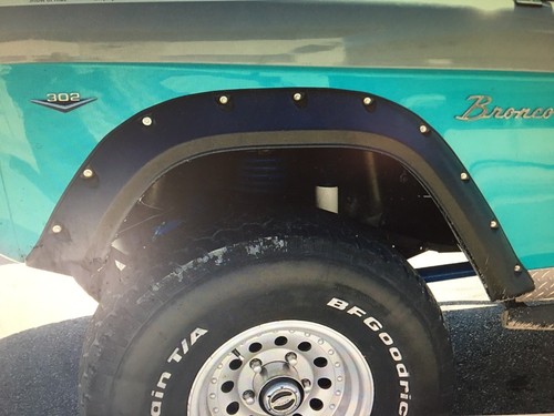 1966-1976 Ford Bronco Pocket Style Fender Flares Compatible To Bushwacker 4pcs - Picture 6 of 9
