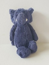 Jellycat London Bashful Elephant 12" Medium Plush Stuffed Animal Soft Navy D10 