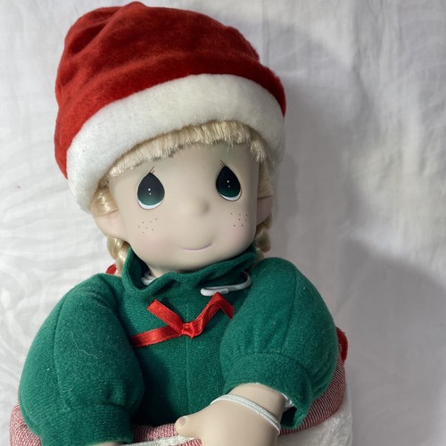 Precious Moments 1995 NIKKI Christmas Stocking Doll With Metal Stand - Picture 2 of 9