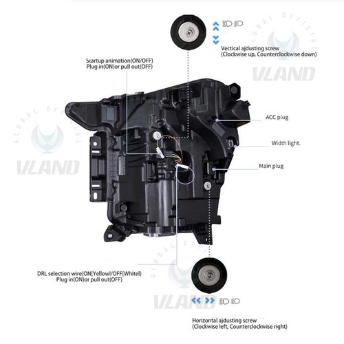 Par de faros delanteros LED proyectores para Ford F-150 2021-2023 con animación - Imagen 6 de 28