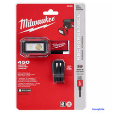 Milwaukee 2012R Rechargeable Magnetic Headlamp and Task Light w/ 450 Lumens
