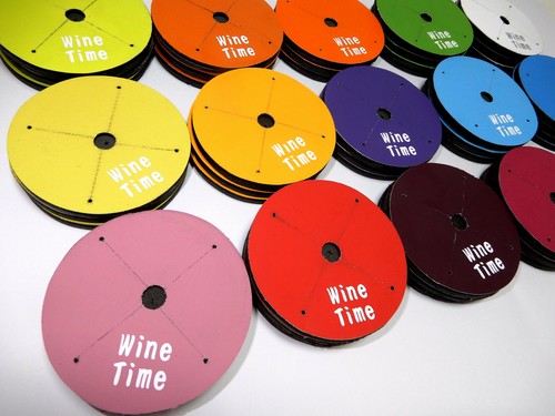 Wine glass coloured coaster 2 pack - Foto 5 di 5