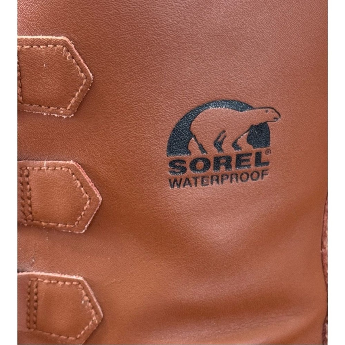 Sorel 1964 Pac Cayenne Leather Lace Waterproof Rubber Duck  display picture 1