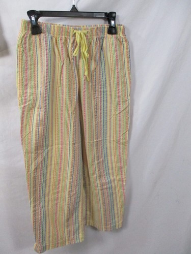 Napa Valley Womens Top Pants PS Petite Small Yellow Striped Pull On Button Up - Picture 2 of 12