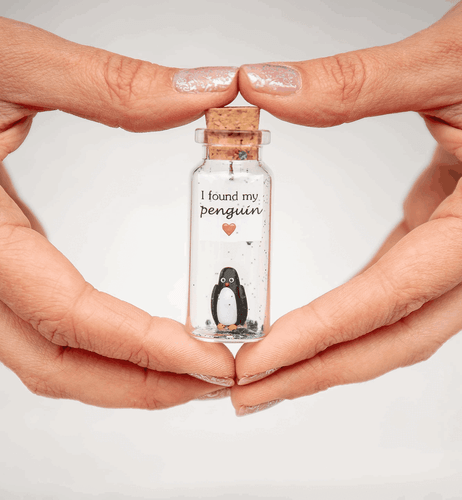 Cute Girlfriend and Boyfriend Gifts Penguin Gift Bottle with Message Love Gift