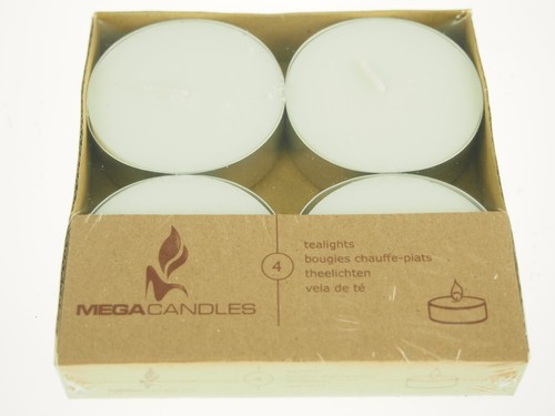 Large Flat Disc Slice Votive Candles Vase Lantern Vela Decor Premium White Ivory - Picture 2 of 5
