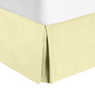 Luxury Pleated Tailored Bed Skirt - 14” Drop Dust Ruffle, King - Vanilla Yellow