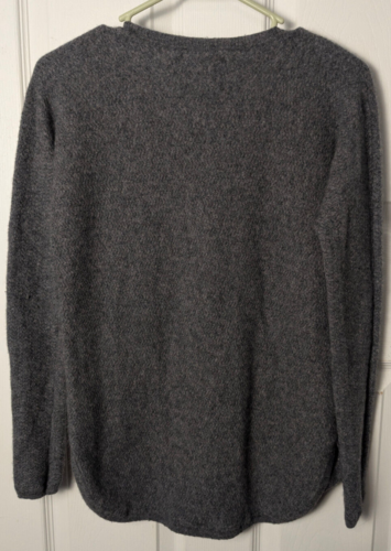 Maglione Cynthia Rowley grigio grigio 2 strati cashmere pull over medio autunno inverno - Foto 4 di 4