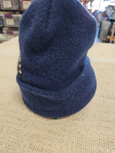 Hurley Boys Youth Shark Teeth Mouth Knitted Blue White Embroidered Logo Beanie - Picture 2 of 4