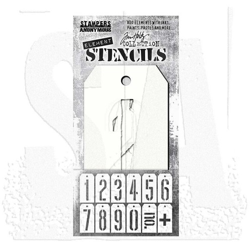 Tim Holtz Mechanical Elements Stencil  12pc - Picture 1 of 3