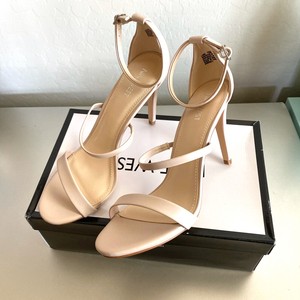 neutral strappy heels