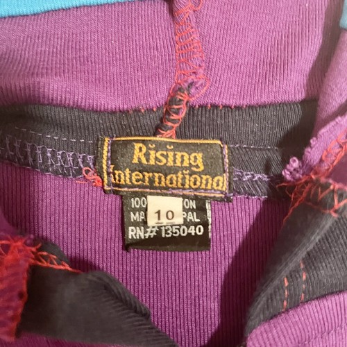 Rising International Nepal Boho Patchwork Hoodie Jacket Purple YOUTH Size 10 - Picture 9 of 12