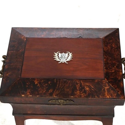Antique French Louis XVI Inlaid Olive Wood Sewing Box or Jewel Chest c1800 - Picture 12 of 16