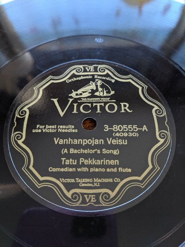 78 Finnish Victor 80555 Tatu Pekkarinen Vanhanpojan Veisu / Savon ukon esitelma - Picture 1 of 4