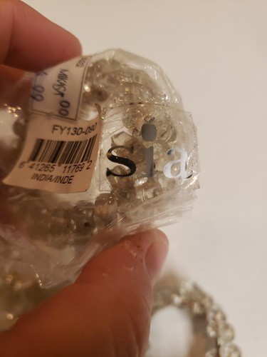 VINTAGE LOT OF 8 MIKASA SIA CLEAR GLASS BEADED NAPKIN RINGS WIRE WRAPPED BEADS - Picture 3 of 10