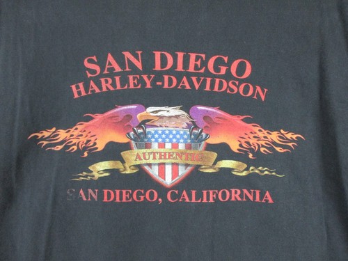 Harley Davidson San Diego Shirt Mens 4X Black Eagle Motorcycle 2005 Made in USA - Picture 12 of 15