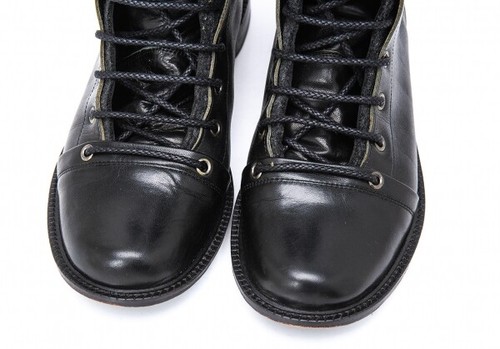 Y's Layered Leather Boots Size 4 (US About 6.5)(K-123942) - Picture 9 of 12