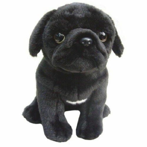 Black or Tan 12" Pug toy dog, as it is or personalised 3 options for each dog - Picture 4 of 78