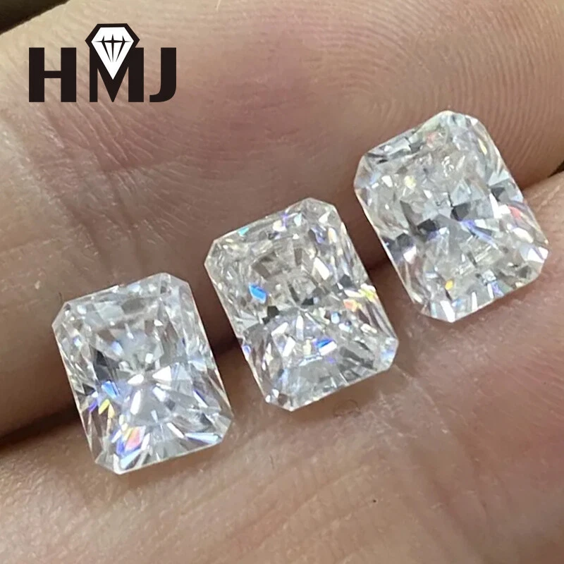 0.5-10ct Radiant Loose Moissanite Diamond Stone White D VVS1 With Certificate - Image 3 of 4