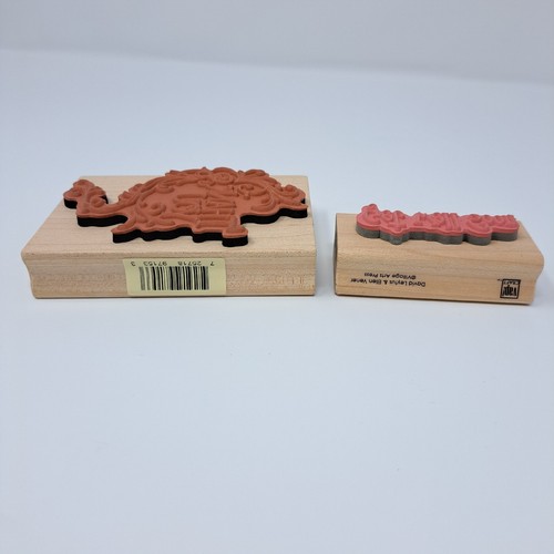 New Inkadinkado Thank You Flourish Rubber Stamp + Get Well Soon VAP! Craft Stamp - Picture 5 of 8