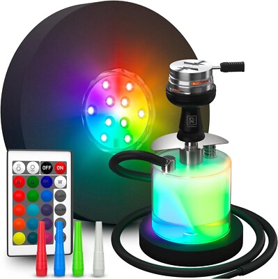 Shisha LED Untersetzer wasserdicht   18cm Fernbedienung Anti-Rutsch M. ROSENFELD