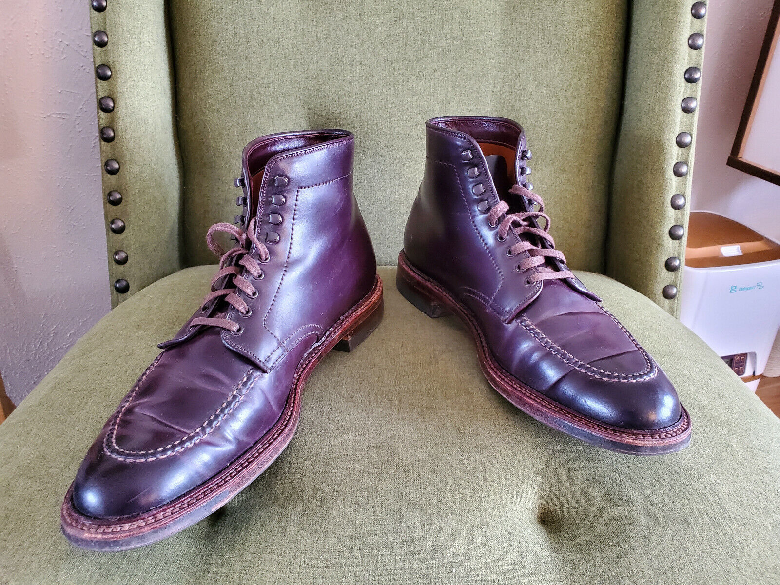 Alden 09187 Snuff Suede Plain Toe Boot