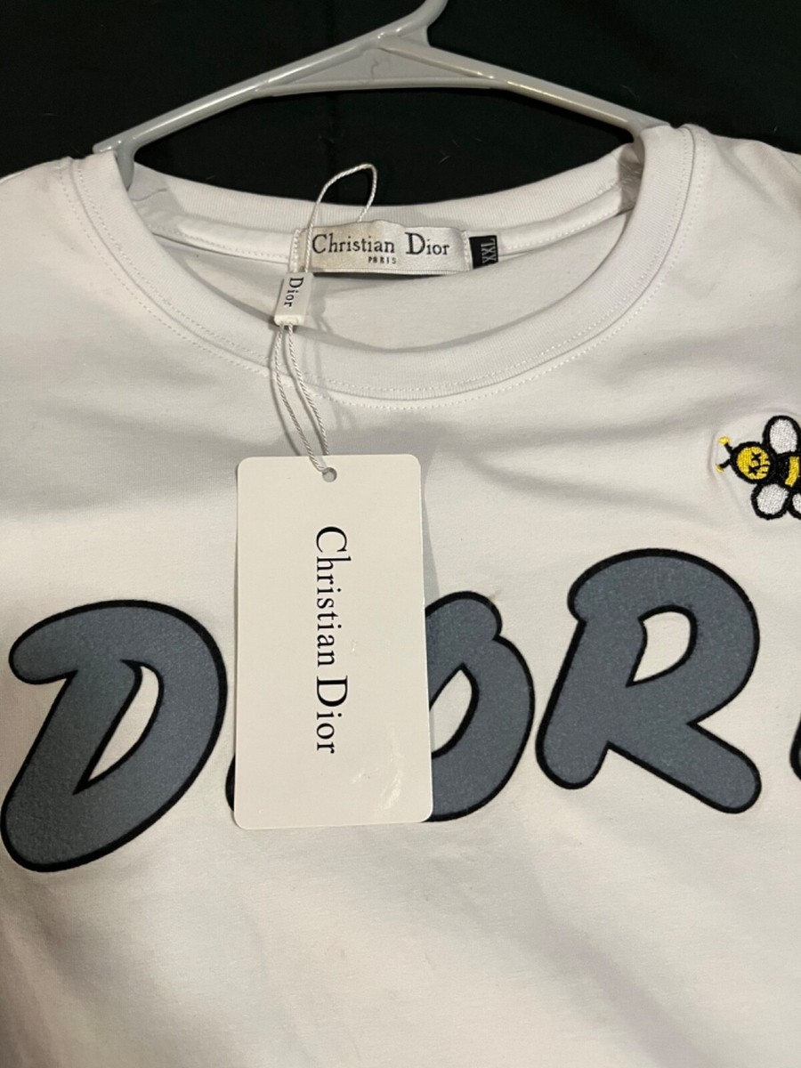 DIOR x KAWS collaboration bee logo white t shirt XXL | eBay DIOR x KAWS collaboration bee logo white t shirt XXL | eBay