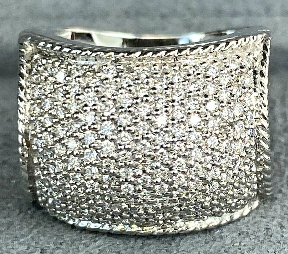 Charriol Vintage Diamond Ring Estate Fine Jewelry Pre-Owned 18K White Gold 6.25 - Image 4 of 4