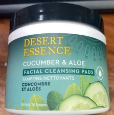 Desert Essence Facial Cleansing Pads, Tea Tree Oil, 50 Pads