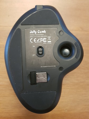 Jelly Comb MT50 Wireless Trackball Mouse Rechargeable Ergonomic Office Home Game - Picture 5 of 5