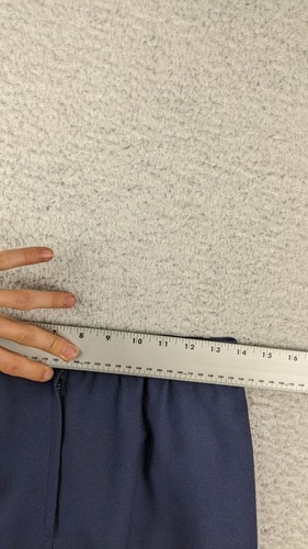 VTG Sasson Paris New York Skirt Blazer 2 PC Size 10 Blue Pockets - Picture 17 of 24