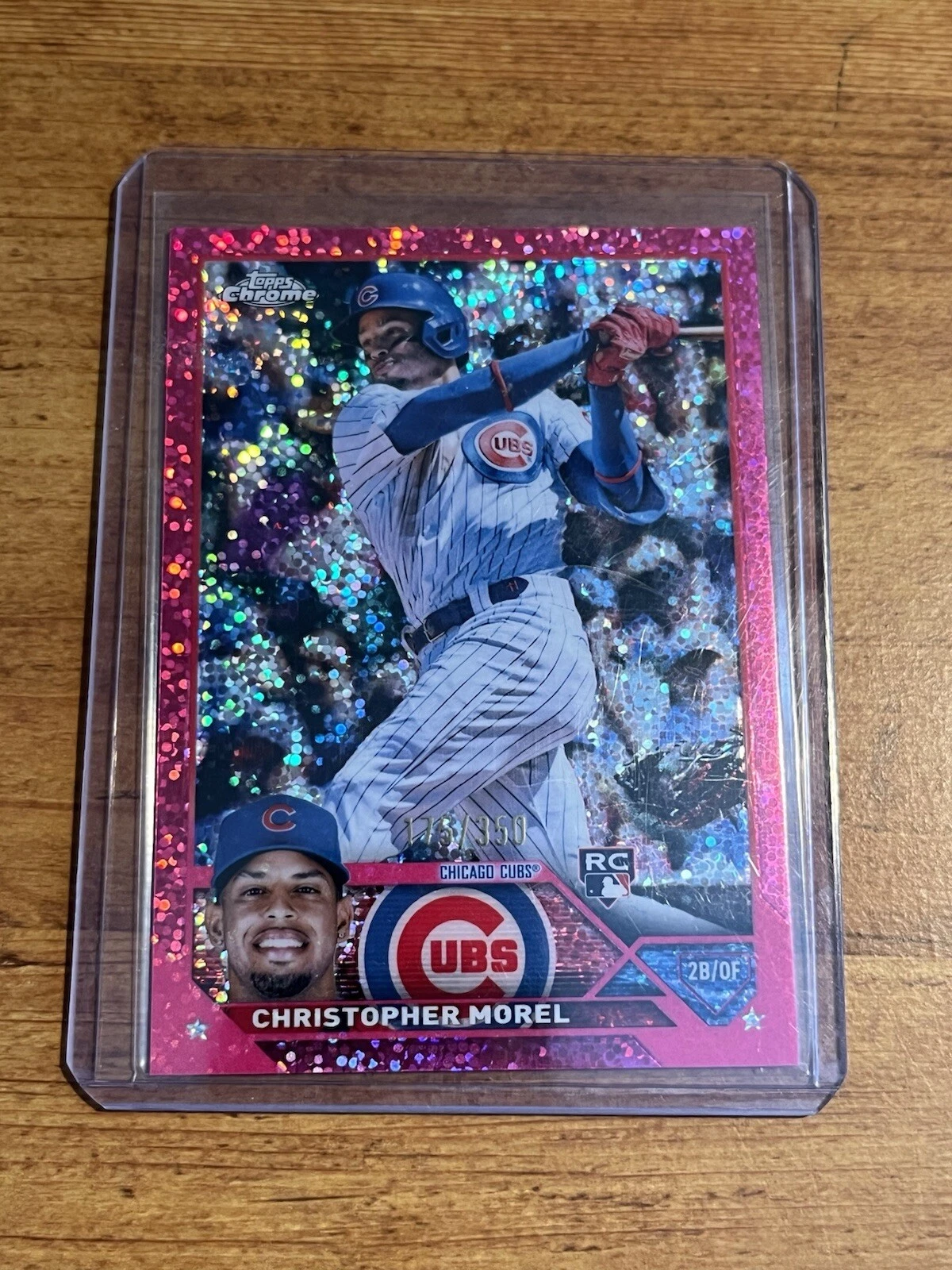 2023 Topps Chrome - Magenta Speckle Refractor #198 Christopher Morel /350 (RC)