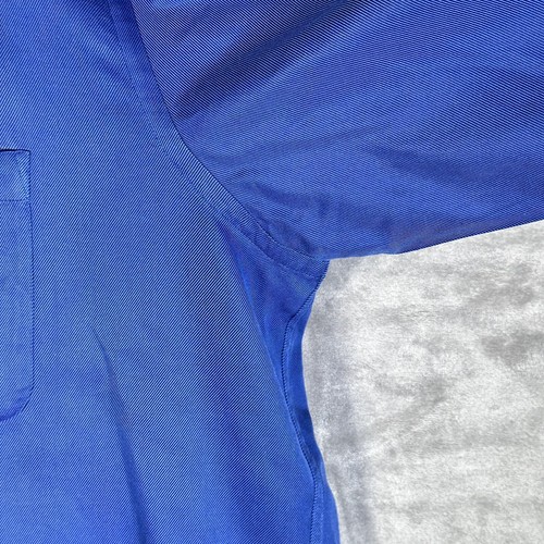 Viv Mens Dress Shirt Blue Made in Italy Long Sleeve Soft Twill French Cuff - Picture 5 of 8