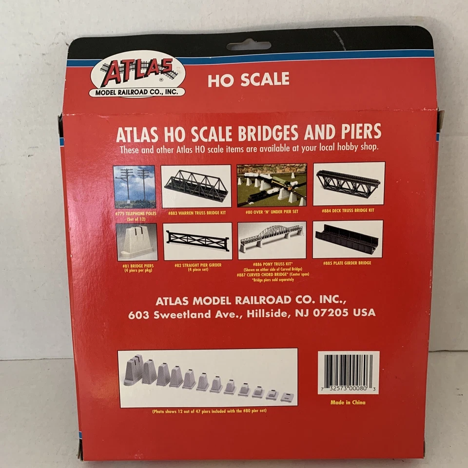 Atlas Model Railroad HO Scale #80 47 Piece Pier Set Over & Under Toy - Image 2 of 4