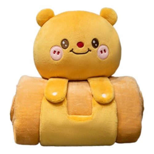 Plush Doll Pillow Quilts Double-use Cushions Spring Summer Office Naping Pillow - Picture 10 of 20