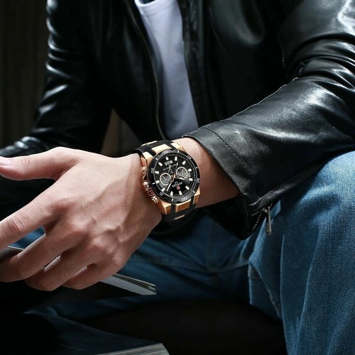 REWARD Men Watches Fashion Chronograph Calendar Wristwatch Male Business Watch - Picture 9 of 14