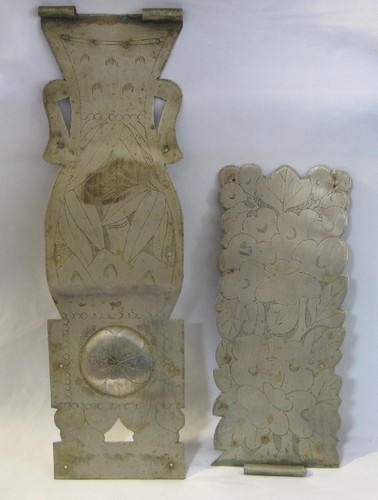 19th Ancient Korea.Joseon Dynasty Hand Carved White Copper Decoration Hinge plum - Picture 8 of 10