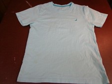 Nautica T-Shirt Light Blue Boys Large 14-16 FLAWS Z7