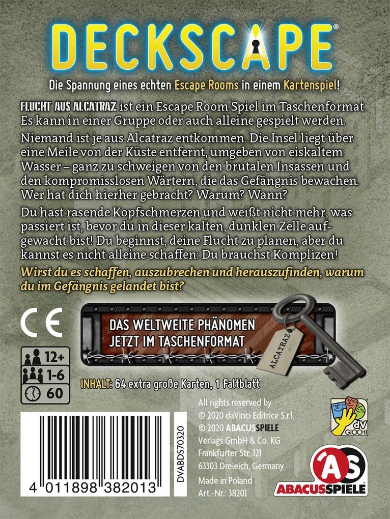 Thumbnail - Deckscape - Flucht Aus Alcatraz